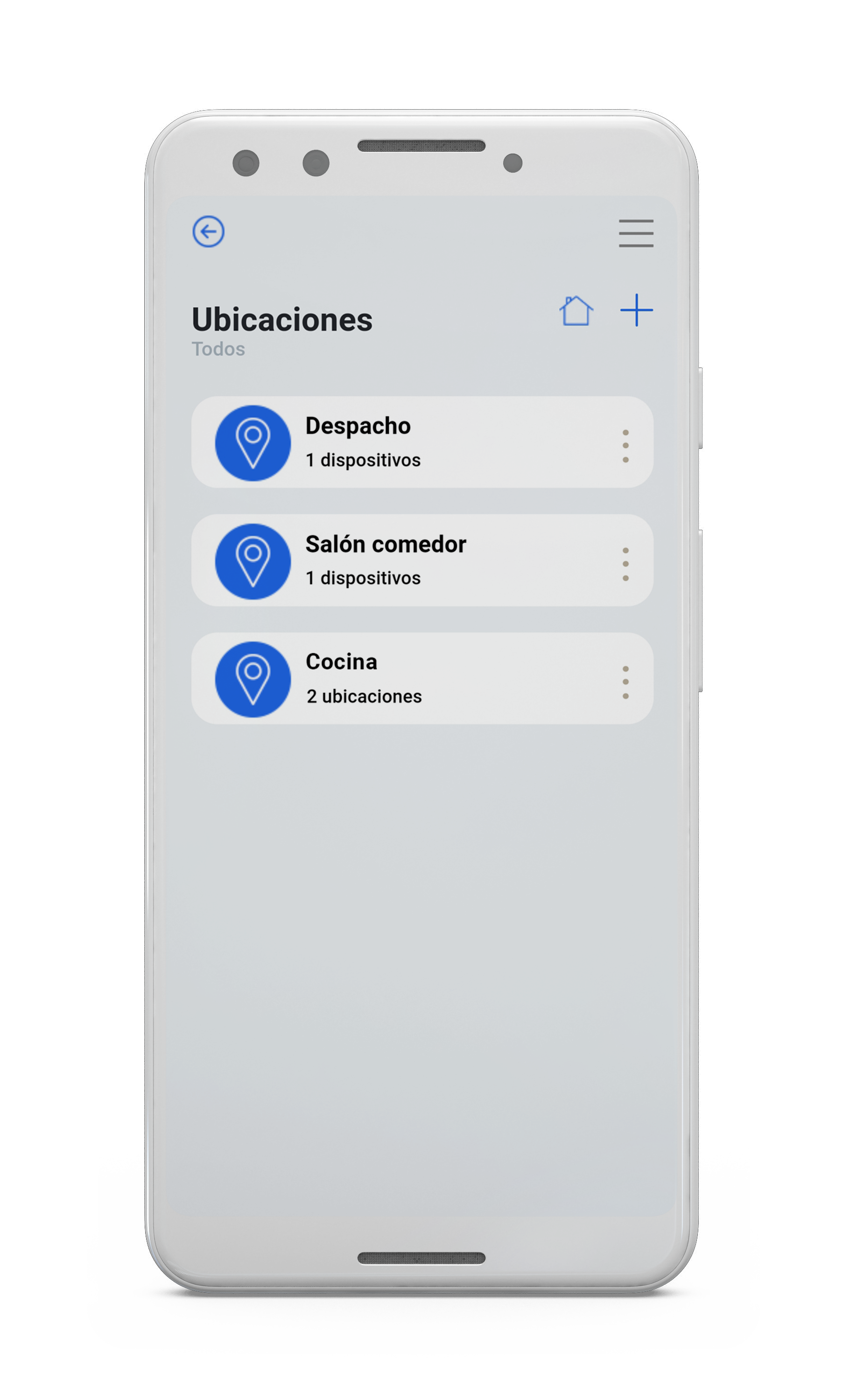 Smartphone app ubicaciones Co2